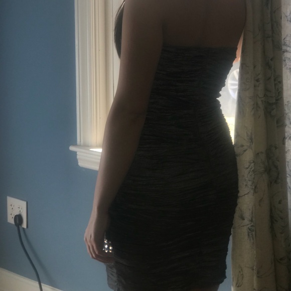 🆕cowl button neck gray dress with elastic waist - Picture 6 of 7